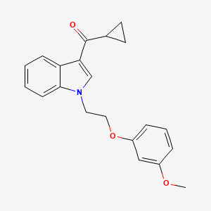 molecular formula C21H21NO3 B5730089 cyclopropyl{1-[2-(3-methoxyphenoxy)ethyl]-1H-indol-3-yl}methanone 