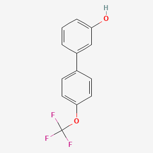 molecular formula C13H9F3O2 B573010 3-(4-三氟甲氧基苯基)苯酚 CAS No. 1237747-77-1