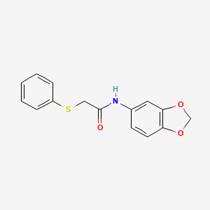 N-1,3-benzodioxol-5-yl-2-(phenylthio)acetamide