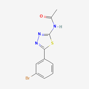 molecular formula C10H8BrN3OS B5730110 N-[5-(3-bromophenyl)-1,3,4-thiadiazol-2-yl]acetamide 
