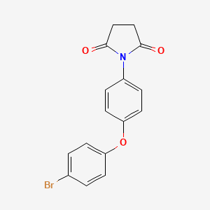 molecular formula C16H12BrNO3 B5730125 1-[4-(4-bromophenoxy)phenyl]-2,5-pyrrolidinedione 