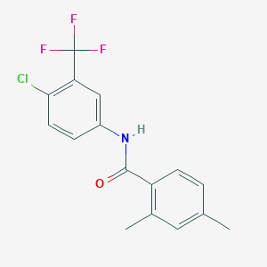 molecular formula C16H13ClF3NO B5730132 N-[4-chloro-3-(trifluoromethyl)phenyl]-2,4-dimethylbenzamide 