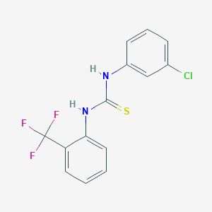 molecular formula C14H10ClF3N2S B5730153 N-(3-chlorophenyl)-N'-[2-(trifluoromethyl)phenyl]thiourea 