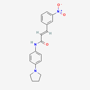 molecular formula C19H19N3O3 B5730179 3-(3-nitrophenyl)-N-[4-(1-pyrrolidinyl)phenyl]acrylamide 
