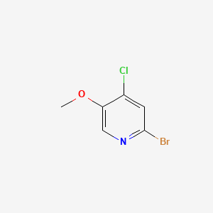 molecular formula C6H5BrClNO B573021 2-Bromo-4-chloro-5-methoxypyridine CAS No. 1256810-64-6