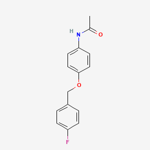 molecular formula C15H14FNO2 B5730213 N-{4-[(4-fluorobenzyl)oxy]phenyl}acetamide 