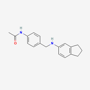 N-{4-[(2,3-dihydro-1H-inden-5-ylamino)methyl]phenyl}acetamide