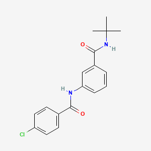 molecular formula C18H19ClN2O2 B5730218 N-(tert-butyl)-3-[(4-chlorobenzoyl)amino]benzamide 
