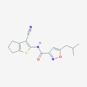 molecular formula C16H17N3O2S B5730227 N-(3-cyano-5,6-dihydro-4H-cyclopenta[b]thien-2-yl)-5-isobutyl-3-isoxazolecarboxamide 
