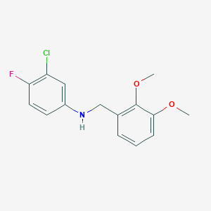 molecular formula C15H15ClFNO2 B5730272 (3-chloro-4-fluorophenyl)(2,3-dimethoxybenzyl)amine 