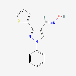 molecular formula C14H11N3OS B5730275 1-phenyl-3-(2-thienyl)-1H-pyrazole-4-carbaldehyde oxime 