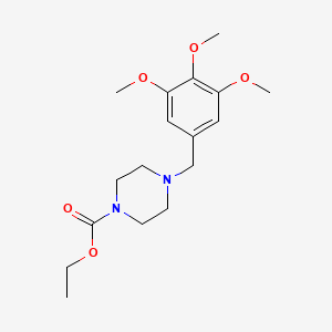 molecular formula C17H26N2O5 B5730278 ethyl 4-(3,4,5-trimethoxybenzyl)-1-piperazinecarboxylate 