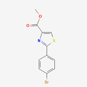 molecular formula C11H8BrNO2S B573028 Methyl 2-(4-bromophenyl)thiazole-4-carboxylate CAS No. 1208081-39-3