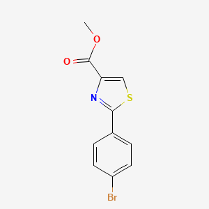 molecular formula C11H8BrNO2S B573028 2-(4-ブロモフェニル)チアゾール-4-カルボン酸メチル CAS No. 1208081-39-3