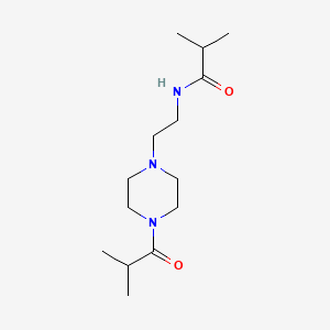 molecular formula C14H27N3O2 B5730288 N-[2-(4-isobutyryl-1-piperazinyl)ethyl]-2-methylpropanamide 