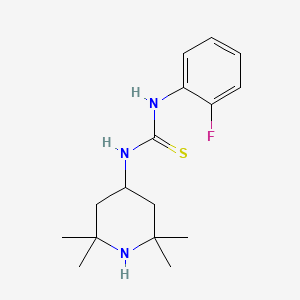 molecular formula C16H24FN3S B5730295 N-(2-fluorophenyl)-N'-(2,2,6,6-tetramethyl-4-piperidinyl)thiourea 