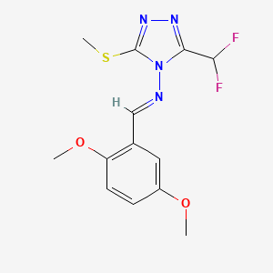 molecular formula C13H14F2N4O2S B5730299 3-(difluoromethyl)-N-(2,5-dimethoxybenzylidene)-5-(methylthio)-4H-1,2,4-triazol-4-amine 