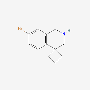 molecular formula C12H14BrN B573033 7'-bromo-2',3'-dihydro-1'H-spiro[cyclobutane-1,4'-isoquinoline] CAS No. 1314792-82-9