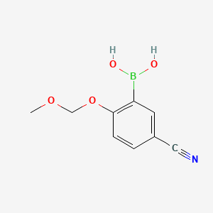 molecular formula C9H10BNO4 B573034 (5-Cyano-2-(methoxymethoxy)phenyl)boronic acid CAS No. 1256345-61-5