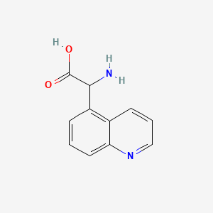 molecular formula C11H10N2O2 B573035 Amino(quinolin-5-yl)acetic acid CAS No. 1218053-12-3