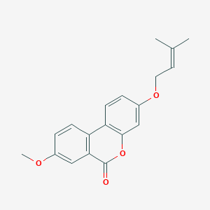 molecular formula C19H18O4 B5730371 8-methoxy-3-[(3-methyl-2-buten-1-yl)oxy]-6H-benzo[c]chromen-6-one 