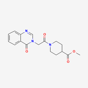 molecular formula C17H19N3O4 B5730377 methyl 1-[(4-oxo-3(4H)-quinazolinyl)acetyl]-4-piperidinecarboxylate 