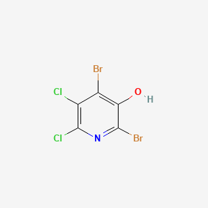 molecular formula C5HBr2Cl2NO B573038 2,4-Dibromo-5,6-dichloropyridin-3-ol CAS No. 1345472-11-8
