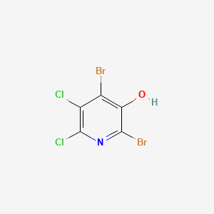 molecular formula C5HBr2Cl2NO B573038 2,4-二溴-5,6-二氯吡啶-3-醇 CAS No. 1345472-11-8