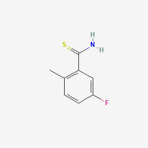 molecular formula C8H8FNS B573039 5-Fluoro-2-methyl-thiobenzamide CAS No. 1250676-94-8