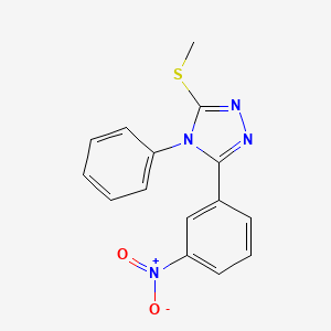 3-(methylthio)-5-(3-nitrophenyl)-4-phenyl-4H-1,2,4-triazole