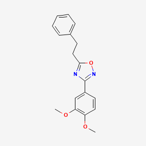 molecular formula C18H18N2O3 B5730421 3-(3,4-dimethoxyphenyl)-5-(2-phenylethyl)-1,2,4-oxadiazole 