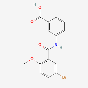 molecular formula C15H12BrNO4 B5730423 3-[(5-bromo-2-methoxybenzoyl)amino]benzoic acid 