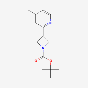 molecular formula C14H20N2O2 B573043 Tert-butyl 3-(4-methylpyridin-2-yl)azetidine-1-carboxylate CAS No. 1236861-42-9