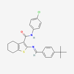 2-[(4-tert-butylbenzylidene)amino]-N-(4-chlorophenyl)-4,5,6,7-tetrahydro-1-benzothiophene-3-carboxamide