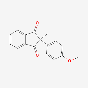 molecular formula C17H14O3 B5730439 2-(4-methoxyphenyl)-2-methyl-1H-indene-1,3(2H)-dione 