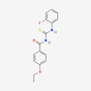 molecular formula C16H15FN2O2S B5730444 4-ethoxy-N-{[(2-fluorophenyl)amino]carbonothioyl}benzamide 
