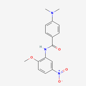 molecular formula C16H17N3O4 B5730449 4-(dimethylamino)-N-(2-methoxy-5-nitrophenyl)benzamide 