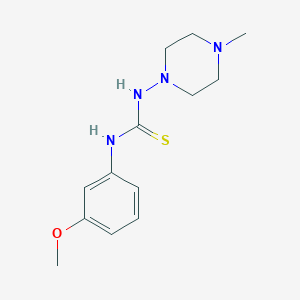 molecular formula C13H20N4OS B5730460 N-(3-methoxyphenyl)-N'-(4-methyl-1-piperazinyl)thiourea 