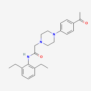 molecular formula C24H31N3O2 B5730472 2-[4-(4-acetylphenyl)-1-piperazinyl]-N-(2,6-diethylphenyl)acetamide 