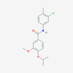 molecular formula C18H20ClNO3 B5730479 N-(3-chloro-4-methylphenyl)-4-isopropoxy-3-methoxybenzamide 