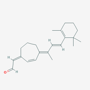 B057305 (2Z)-2-[(4E)-4-[(E)-4-(2,6,6-Trimethylcyclohexen-1-yl)but-3-en-2-ylidene]cyclohept-2-en-1-ylidene]acetaldehyde CAS No. 74982-25-5