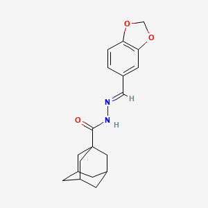 molecular formula C19H22N2O3 B5730509 N'-(1,3-benzodioxol-5-ylmethylene)-1-adamantanecarbohydrazide 