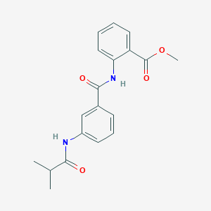 molecular formula C19H20N2O4 B5730525 methyl 2-{[3-(isobutyrylamino)benzoyl]amino}benzoate 