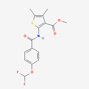 molecular formula C16H15F2NO4S B5730534 methyl 2-{[4-(difluoromethoxy)benzoyl]amino}-4,5-dimethyl-3-thiophenecarboxylate 