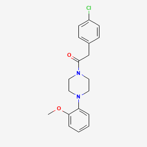 molecular formula C19H21ClN2O2 B5730548 1-[(4-chlorophenyl)acetyl]-4-(2-methoxyphenyl)piperazine 