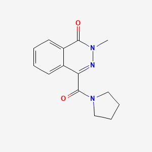 molecular formula C14H15N3O2 B5730554 2-methyl-4-(1-pyrrolidinylcarbonyl)-1(2H)-phthalazinone 