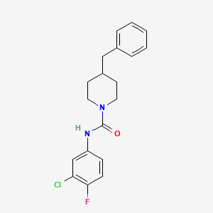 molecular formula C19H20ClFN2O B5730566 4-benzyl-N-(3-chloro-4-fluorophenyl)-1-piperidinecarboxamide 