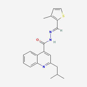molecular formula C20H21N3OS B5730568 2-isobutyl-N'-[(3-methyl-2-thienyl)methylene]-4-quinolinecarbohydrazide 