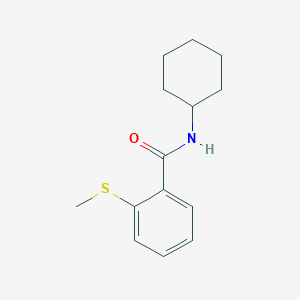molecular formula C14H19NOS B5730572 N-cyclohexyl-2-(methylthio)benzamide 