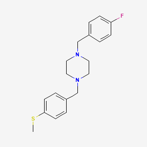 molecular formula C19H23FN2S B5730580 1-(4-fluorobenzyl)-4-[4-(methylthio)benzyl]piperazine 